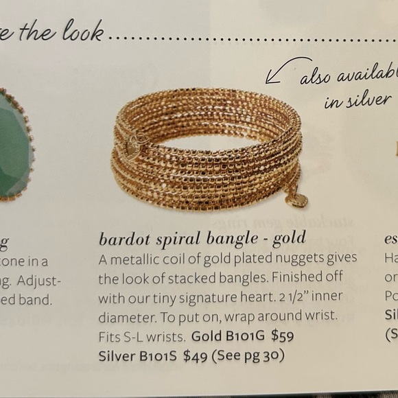 Stella & Dot Gold Bardot Spiral Bangle Wrap Bracelet - Picture 9 of 9